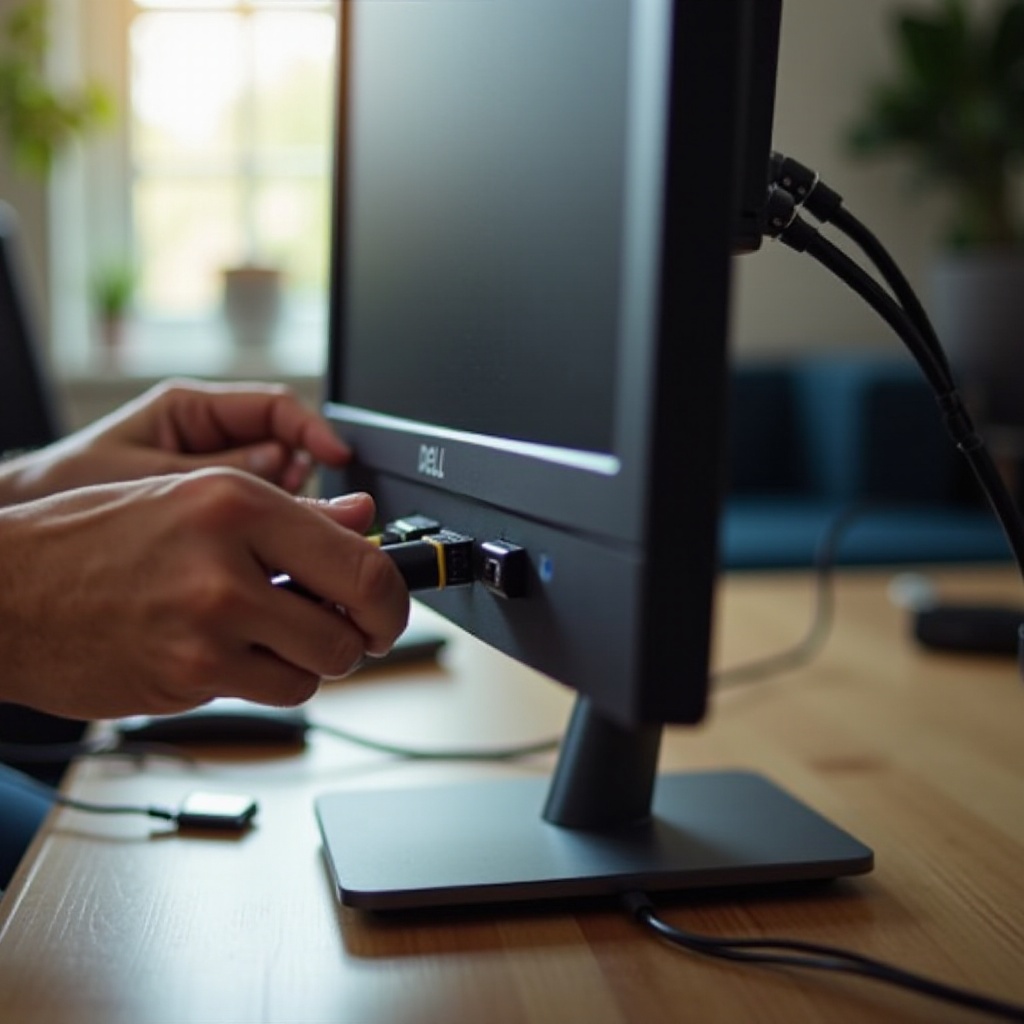 how to connect dell monitor to dell desktop